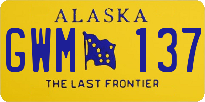 AK license plate GWM137