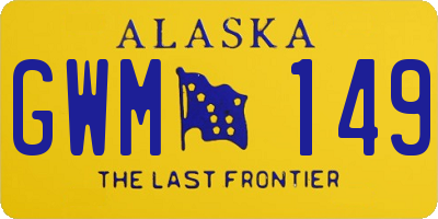 AK license plate GWM149