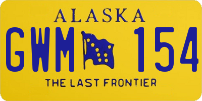 AK license plate GWM154