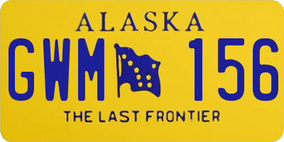 AK license plate GWM156