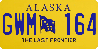 AK license plate GWM164