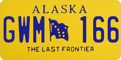 AK license plate GWM166