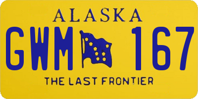 AK license plate GWM167