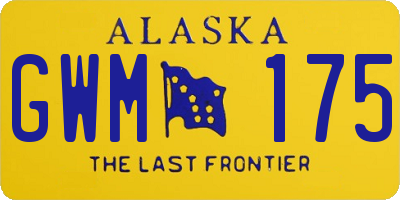 AK license plate GWM175
