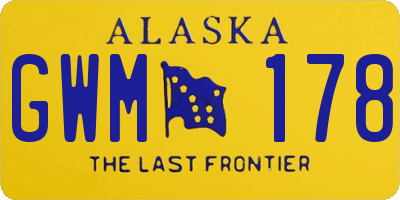 AK license plate GWM178