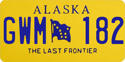 AK license plate GWM182