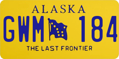 AK license plate GWM184