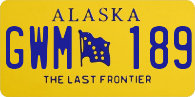 AK license plate GWM189