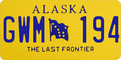 AK license plate GWM194