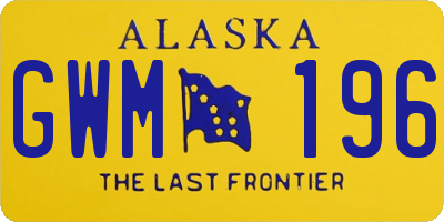 AK license plate GWM196