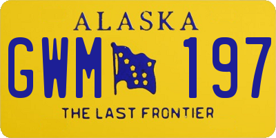 AK license plate GWM197