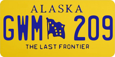 AK license plate GWM209