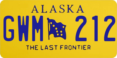 AK license plate GWM212