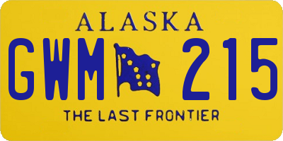 AK license plate GWM215