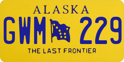 AK license plate GWM229