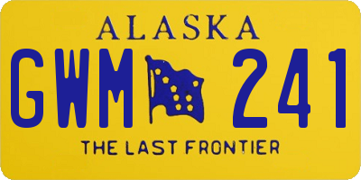 AK license plate GWM241