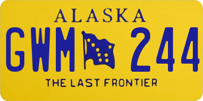 AK license plate GWM244