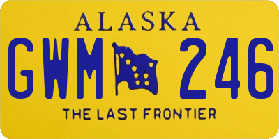 AK license plate GWM246