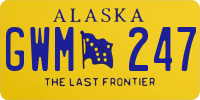 AK license plate GWM247
