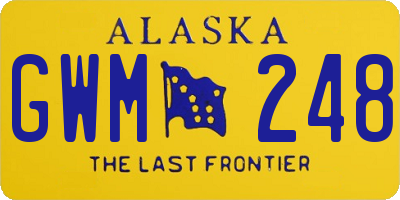 AK license plate GWM248