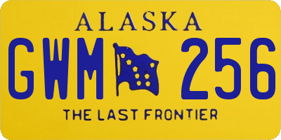 AK license plate GWM256