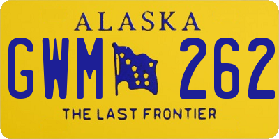 AK license plate GWM262