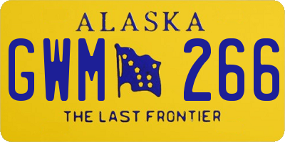 AK license plate GWM266