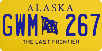 AK license plate GWM267