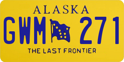 AK license plate GWM271