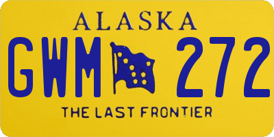 AK license plate GWM272