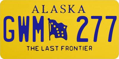 AK license plate GWM277