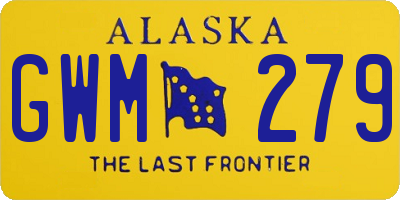 AK license plate GWM279