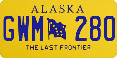 AK license plate GWM280