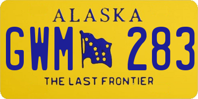 AK license plate GWM283