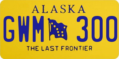 AK license plate GWM300