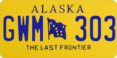 AK license plate GWM303
