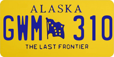 AK license plate GWM310
