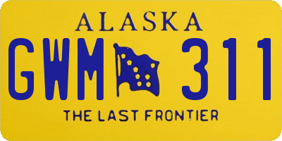AK license plate GWM311