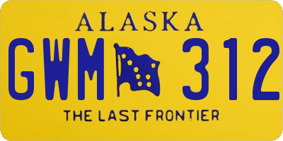 AK license plate GWM312