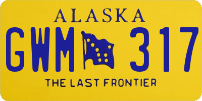 AK license plate GWM317