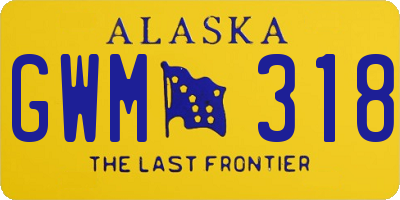 AK license plate GWM318