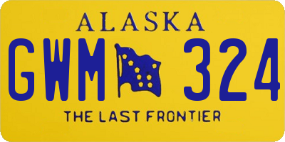 AK license plate GWM324