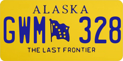 AK license plate GWM328