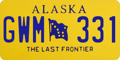 AK license plate GWM331