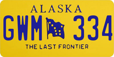AK license plate GWM334