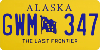 AK license plate GWM347