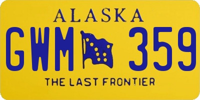 AK license plate GWM359