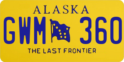 AK license plate GWM360