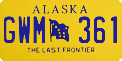AK license plate GWM361