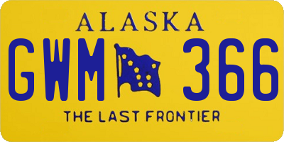 AK license plate GWM366